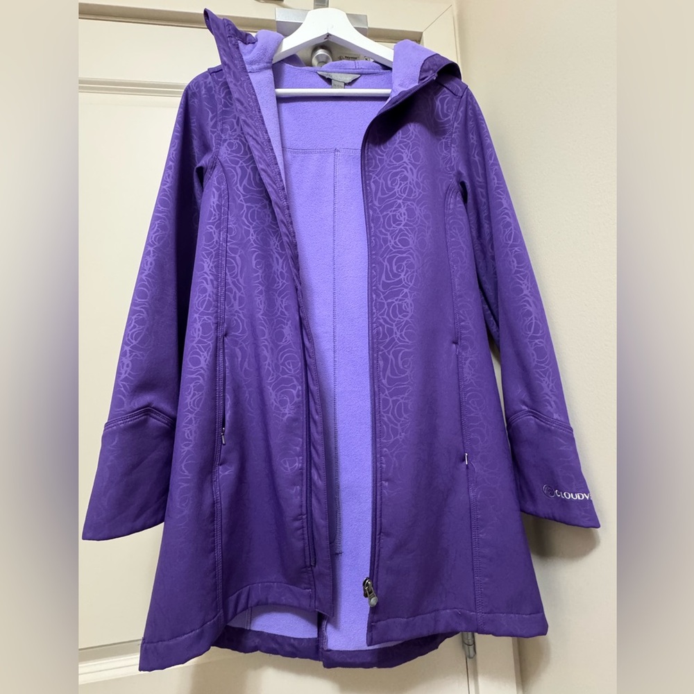 Chic Purple Women's Hooded Trench Coat